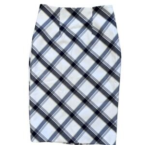 Vintage Doncaster Black and White‎ Midi Pencil Skirt for Work Size XS